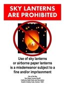 Sky Lanterns are prohibited