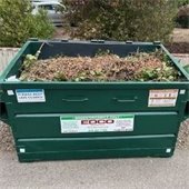 bin with yard waste