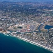 aerial image of fairgrounds