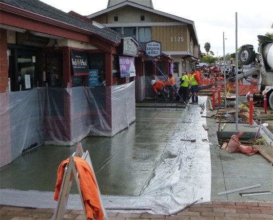 fresh sidewalks in the 1100 block