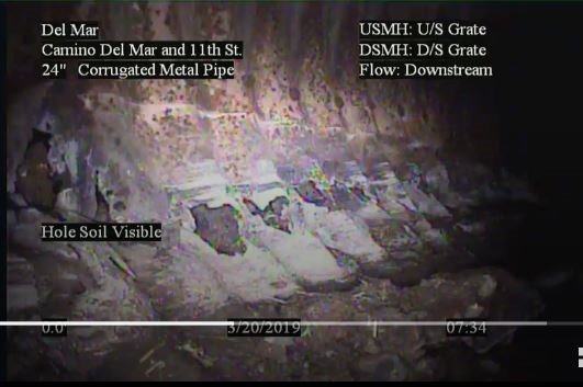 corroded metal storm drain