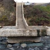 drainage chute at 11th Street