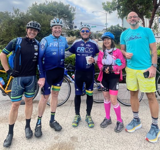 cyclists at Bike Anywhere Day pit stop