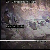 corroded storm drain