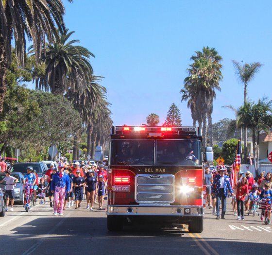 fourth of july parade on Coast Boulevard