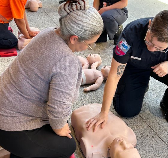 city employee practices CPR