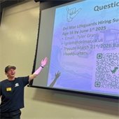 lifeguard delivers presentation