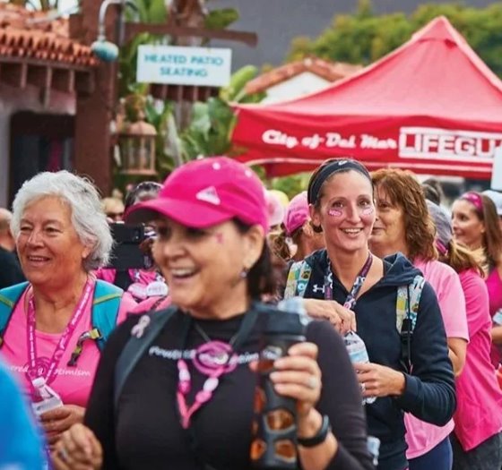 walkers at breast cancer walk