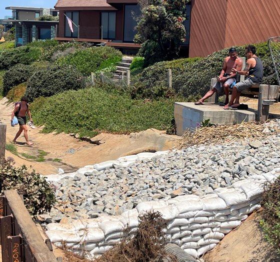 drainage trench at 11th Street