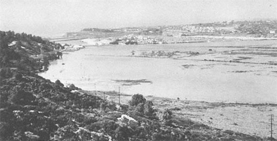 flooded San Dieguito River valley