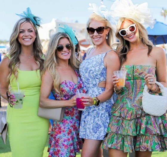 ladies at Del Mar Plaza Opening Day party