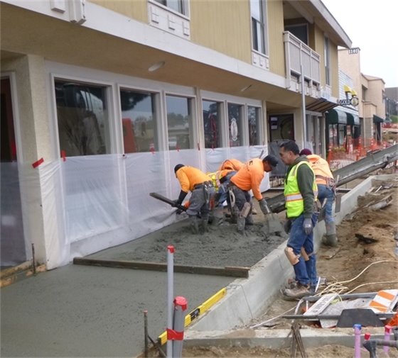 fresh sidewalks in the 1100 block