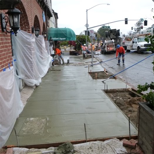 New sidewalks at Stratford Square