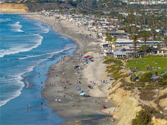 aerial image of beautiful beach