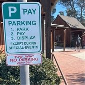 parking sign at St. Peters church