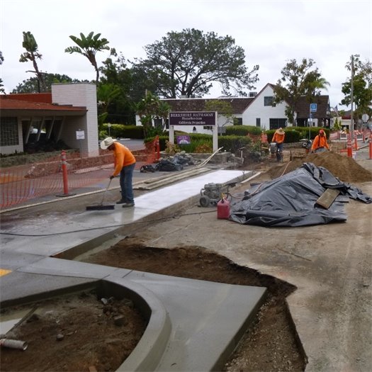 Fresh sidewalk on west 1200 block