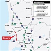 Caltrans closure map
