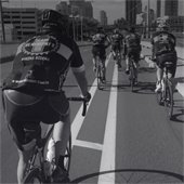 bike riders on city street