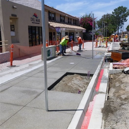 Sidewalk on 1100 block