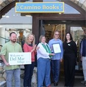 Camino Books ribbon cutting