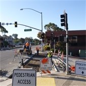 9th Street crosswalk before pavers