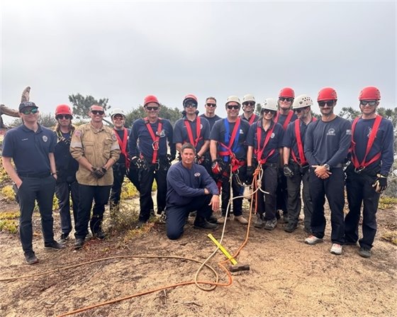 rope rescue training participants