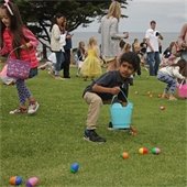 boy hunts for eggs