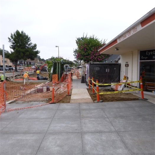 Sidewalk on 1100 block
