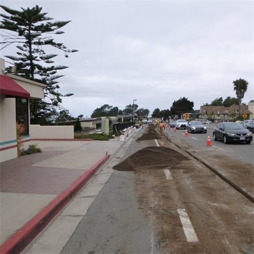 electrical trench at 9th Street