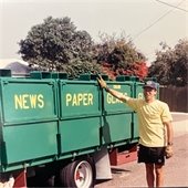 early Solana Recyclers truck and driver