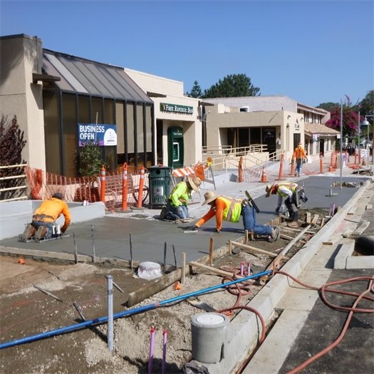 sidewalk pouring on 1100 block