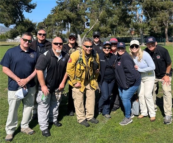 public safety officials at training