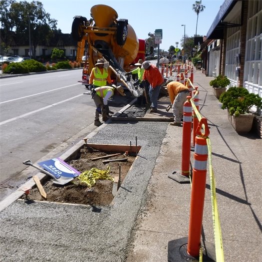 Sidewalk repairs on the 1400 block