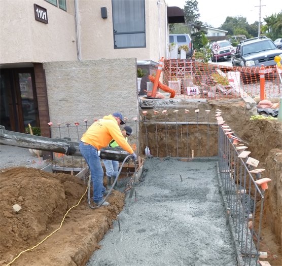 pedestrian ramp on the 1100 block