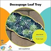Decoupage leaf tray