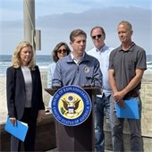 Rep Mike Levin and DM officials at press conference