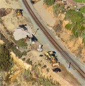 heavy equipment along railway