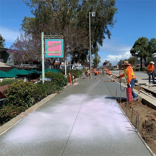 Sidewalk treatment on west 1200 block